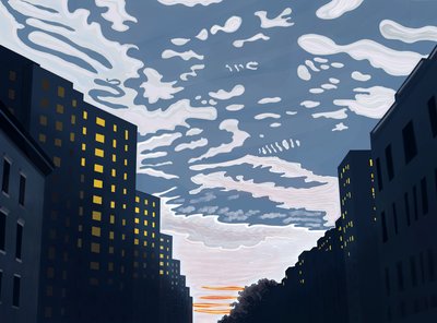 20番街を東に見る（デジタルアート） 作： Evan Sklar
