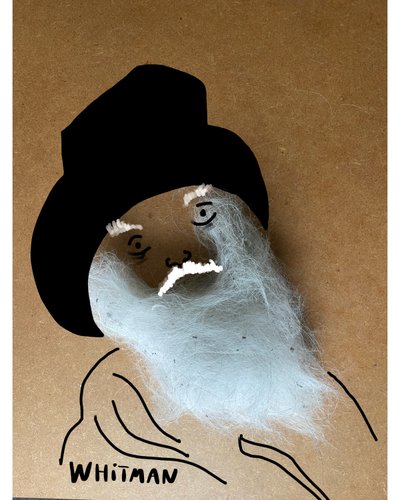ウォルト・ホイットマン（コラージュ画） 作： エヴァン・スクラー