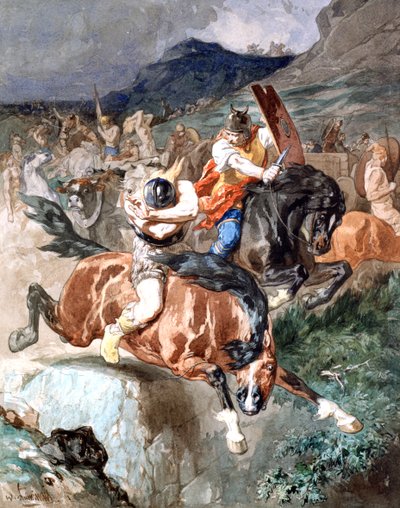 ライダーの戦い、c1842-1896 作： Evariste Vital Luminais