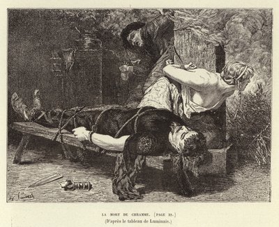 ラ・モート・ド・クラムフランク王クロサル1世の息子、クラムの死（561年）（彫刻 作： Evariste Vital Luminais