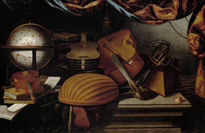 楽器・地球儀・天球儀のある静物画 17世紀 作： Evaristo Baschenis