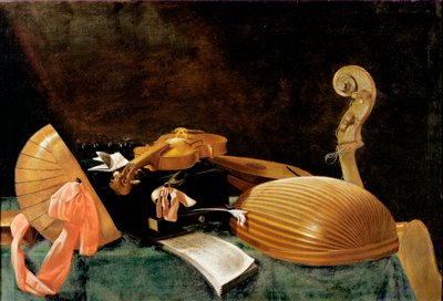 楽器のある静物 作： Evaristo Baschenis