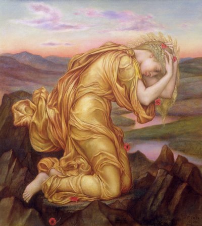 ペルセポネのためのデメテル追悼、1906 作： Evelyn De Morgan