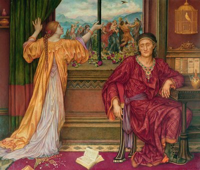 ラ・ケージ・ドリー - 金色のケージ、デ・モルガン、エブリン（1855-1919）作。 キャンバスに油彩、1900 年から 1919 年の間。 ワッツ ギャラリー 作： Evelyn De Morgan