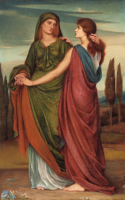 ナオミとルース、1887 作： Evelyn De Morgan