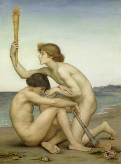 リンとヘスペラス、1881 作： Evelyn De Morgan
