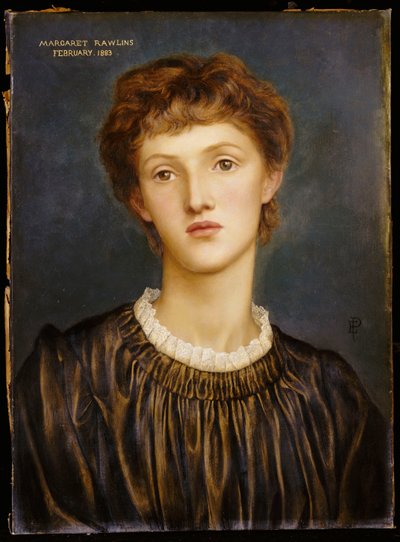 マーガレット・ローリンズの肖像、1883年 作： Evelyn De Morgan