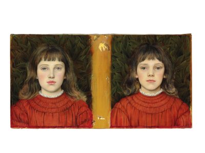 アリスミルドレッドとウィニフレッドジュリアスペンサースタンホープの肖像、1884 作： Evelyn De Morgan