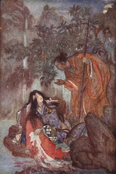 頼光と魅惑の乙女、F Hadland Davis 作「The Myths and Legends of Japan」のイラスト 作： Evelyn Paul