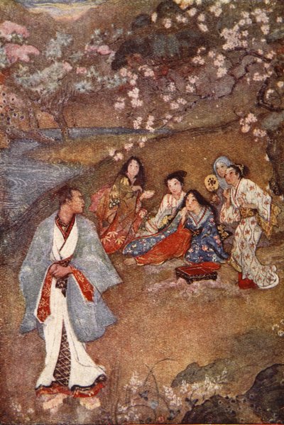 紫の井戸によるシングルと吉沢、F.ハドランド・デイビスによる「日本の神話と伝説」のイラスト 作： Evelyn Paul
