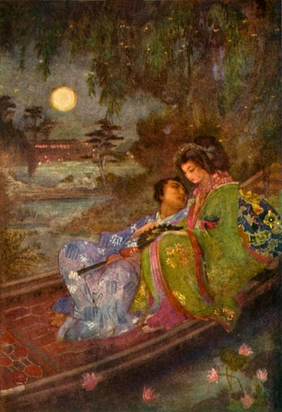 「ファンを交換した恋人たち」、1912年。 作： Evelyn Paul