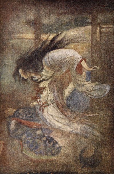 雪女、雪女、F. Hadland Davis 作「The Myths and Legends of Japan」のイラスト 作： Evelyn Paul
