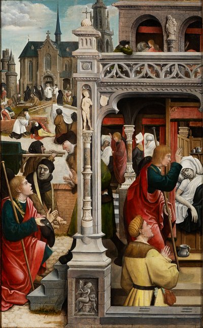 1517 年の聖ロックの生涯の一場面。 作： Everaert Orley