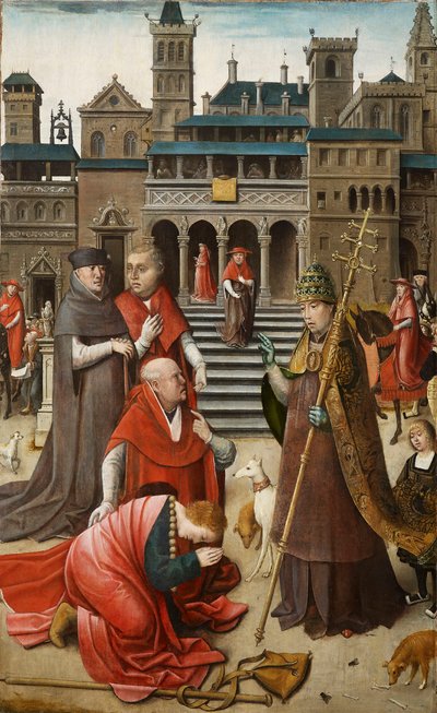 1517 年の聖ロックの生活の場面。 作： Everaert Orley