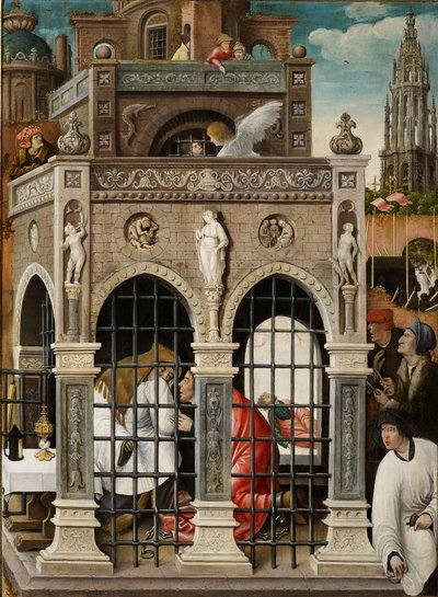 1517 年の聖ロックの生活の場面。 作： Everaert Orley