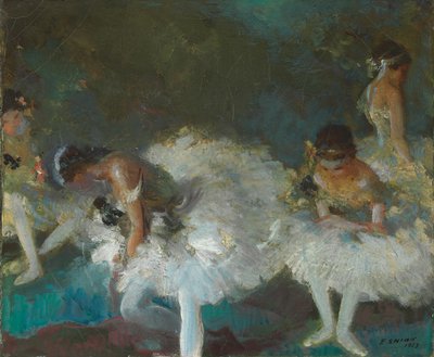 バックステージのダンサーたち 作： Everett Shinn