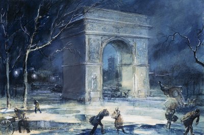 ザ・アーチ、ワシントン・スクエア 作： Everett Shinn