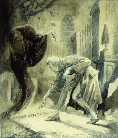 まだ来ぬクリスマスの亡霊：エベニーザ・スクルージ 作： Everett Shinn