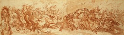 風の吹き抜ける通り、ニューヨーク 1907年頃（油彩・キャンバス） 作： Everett Shinn