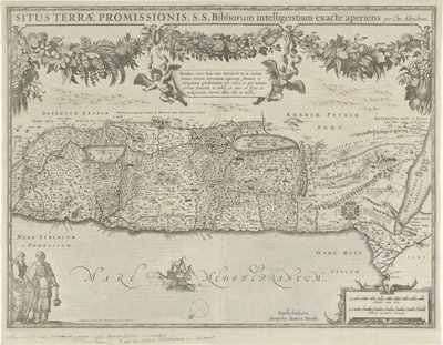 約束の地の地図 Situs terrae promissionis (オブジェクトのタイトル) 作： Evert Simonsz Hamersvelt