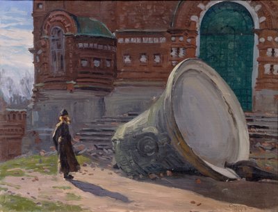 教会の鐘の破滅、1924年 作： Evgeni Ivanovich Stolitsa
