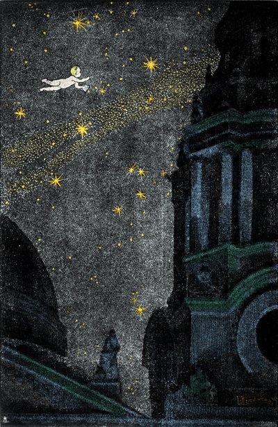 ジェームズ・マシュー・バリー卿 (JM または J. M. バリー) による小説「ピーター・パン」の挿絵 作： Ezio Anichini