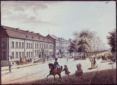 ベルリンオペラハウスの景色（ペンとインクと紙のトイレ） 作： F.A. Calau