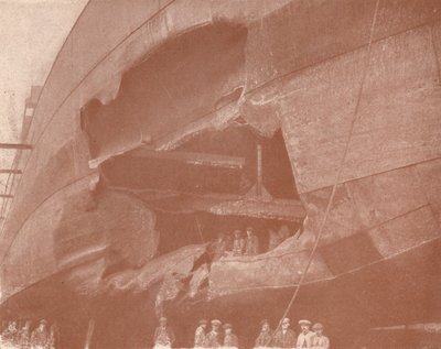 魚雷の致命的な効果、c1917 1919 作： FC Coleman