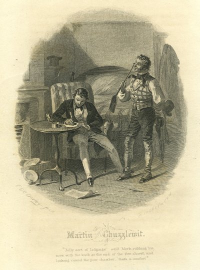 Martin Chuzzlewit：Mark TapleyとMartin Chuzzlewit 作： F.O.C. and McRae, C. John Darley