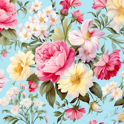 美しいピンクの花柄、装飾のアイデア、花の壁掛けアートプリント 作： F. Abderrahim