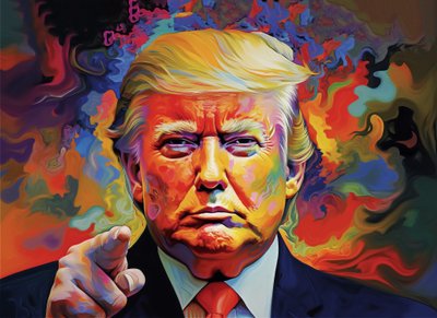 ドナルド・トランプの肖像画 販売、壁のアート プリント  額装されたアート 作： F. Abderrahim