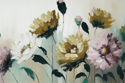 ラナンキュラスの花束、横額装キャンバスプリント 作： F. Abderrahim