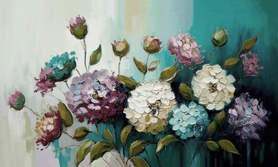 キャンバスに描かれた花の静物画 販売、オンライン壁掛けアート プリント 作： F. Abderrahim