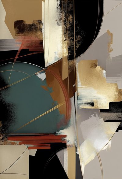 現代抽象画販売、垂直キャンバスプリント、寝室の装飾 作： F. Abderrahim