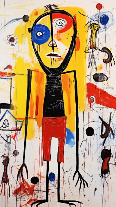 ナイーブアート＆フォークアート絵画、原始的な壁の装飾、キャンバスプリント オンライン 作： F. Abderrahim