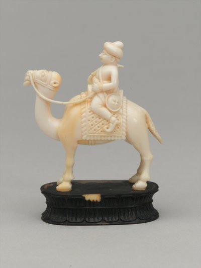 黒の騎士、チェスの駒、インド、1820年頃 作： F. Ernest Jackson