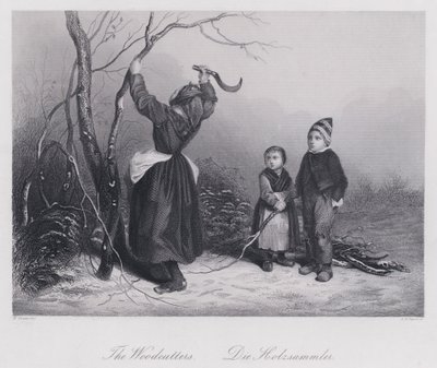 The Woodcutters (エングレービング) 作： F. Grenier
