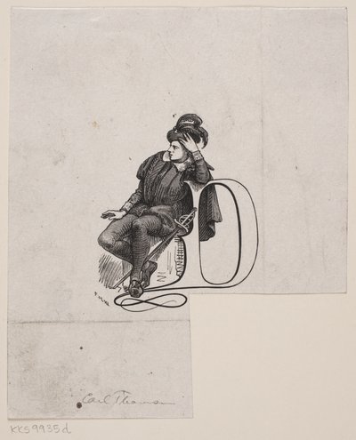 Frederik Høedt に関する Edvard Brande の論文のビネット 作： F. Hendriksen