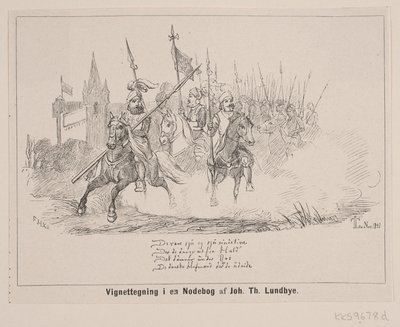 楽譜集のビネット画 作： F. Hendriksen