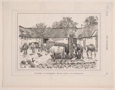 農場の冬の日 作： F. Hendriksen