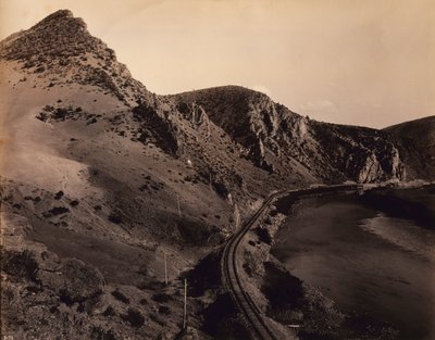 ジェファーソン・キャニオン、ノーザン・パシフィック鉄道の東エントランス 作： F. Jay Haynes