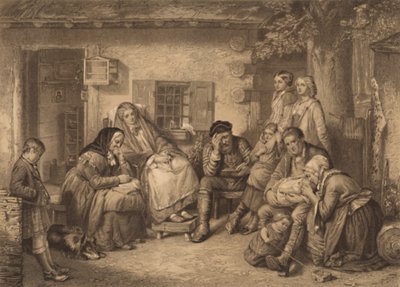 「カナダの奥地の日曜日」、1886 年 作： F Lefrancq