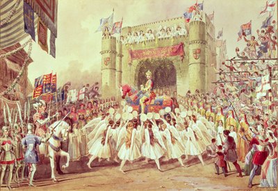 「金のシャワー」、チャールズキーンのヘンリー5世の制作シーン、プリンセスシアター、1859 作： F. Lloyds