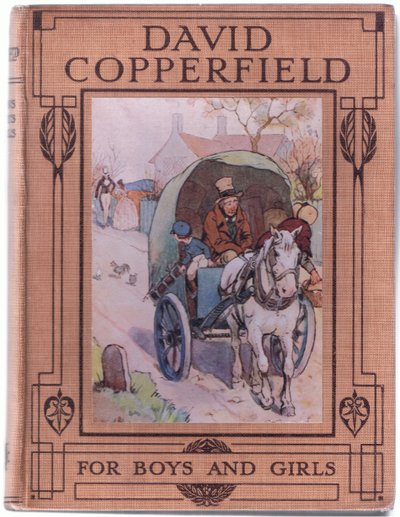 フロントカバーデザイン、イラスト、David Copperfield、1914年 作： F. M. B. Blaikie