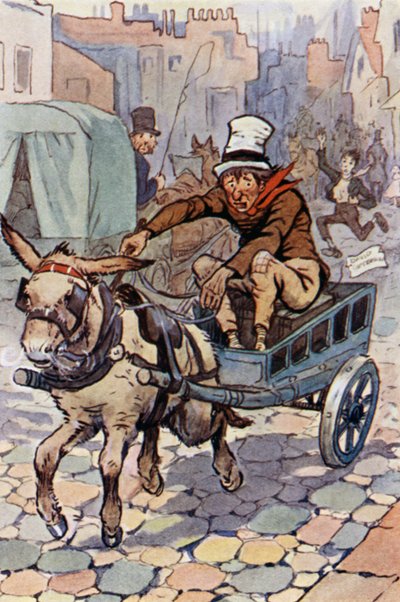 デビッド・カッパーフィールド」のイラスト（カラーリトグラフ 作： F. M. B. Blaikie