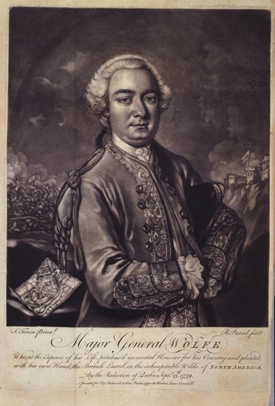 ウルフ少将 (1727-59)、「ジェームズ ウルフ将軍の生涯」より、ジョン プリングル卿 作： F. Turin