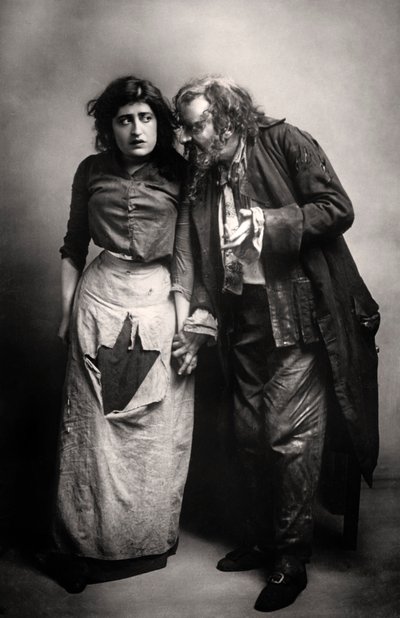Constance Collier 1878-1955およびHerbert Beerbohm Tree 1853-1917、イギリスの俳優、1906年。 作： F. W. Burford