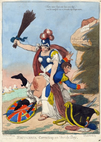 BRITANNIA 乱暴な少年を正す (ナポレオン) 作： F. Williams