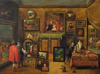 ピーター・スティーブンスの写真ギャラリー、1640〜48年頃（パネル） 作： F. and Teniers Francken