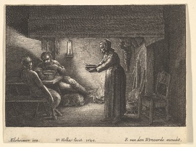 サテュロスと農民、1644年。 作： F van den Wyngarde